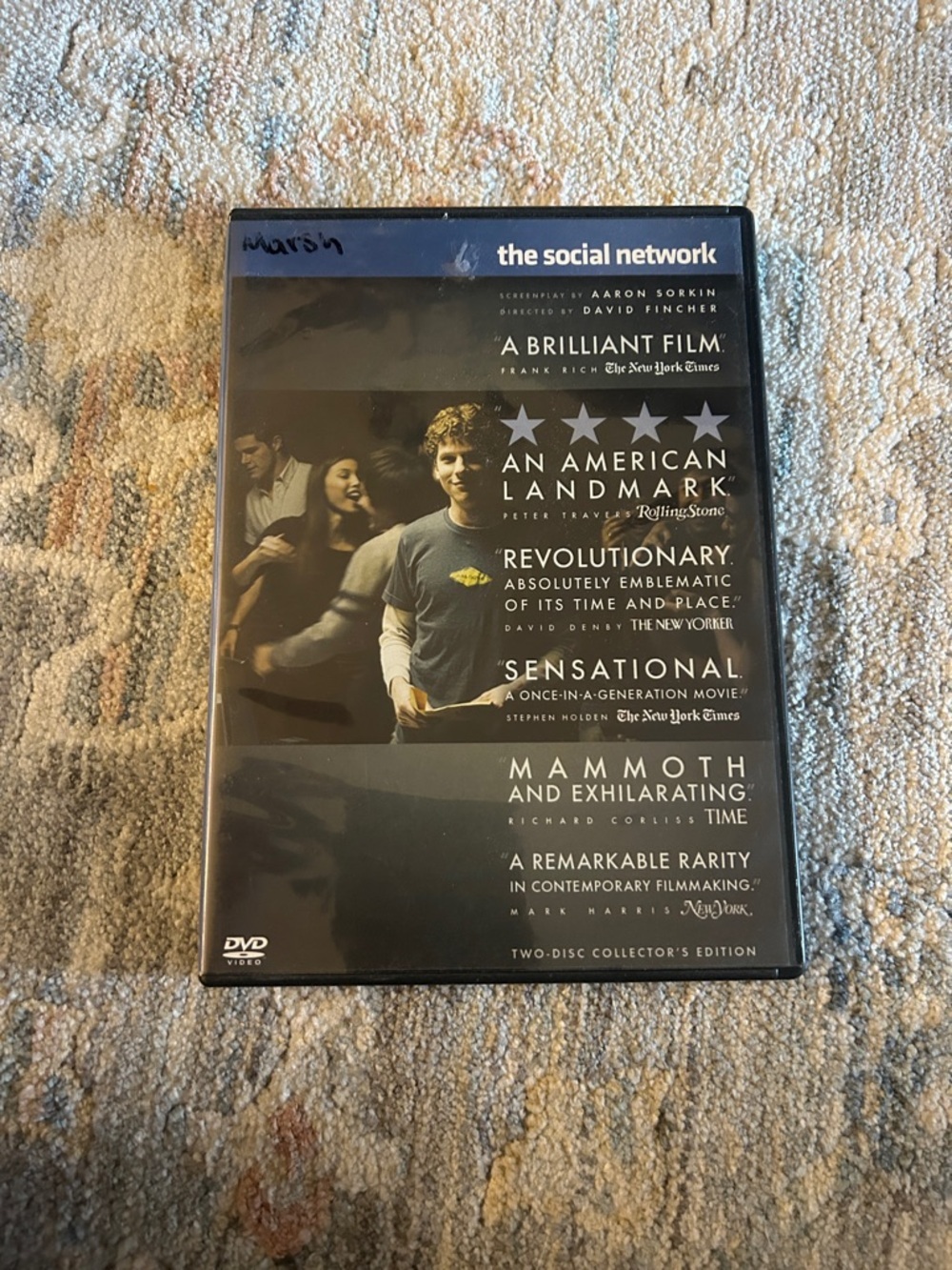 The Social Network DVD - Black and Gray Cover